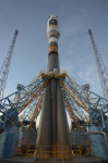 Historicky první start rakety Sojuz z evropského kosmodromu. Credit: ESA - S. Corvaja, 2011