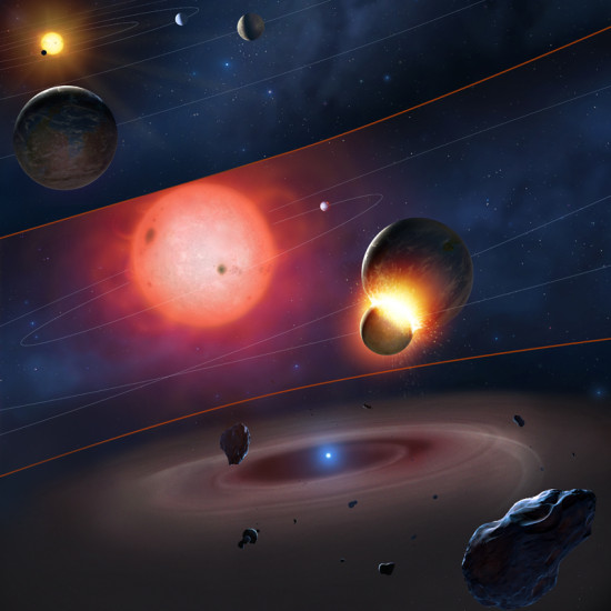 Tři fáze konce planet zemského typu. Credit: Mark A. Garlick / space-art.co.uk / University of Warwick