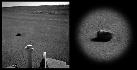 Meteorit na snímku z Opportunity? Credit: NASA