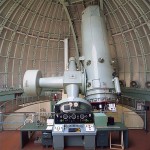 1,93 m velký dalekohledu na observatoři Haute-Provence, na kterém je instalován spektrograf SOPHIE. Credit: Ministère de la Culture 