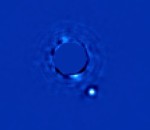 Planeta u hvězdy beta Pictoris na jednom z prvních snímků z GPI, credit: Processing by Christian Marois, NRC Canada