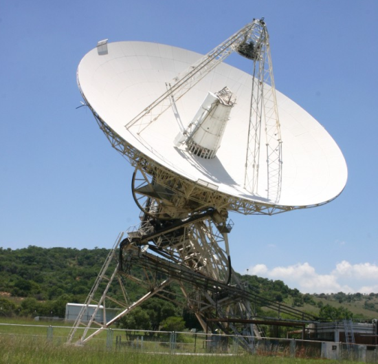 Radioteleskop HartRAO v JAR, zdroj: Wikipedia