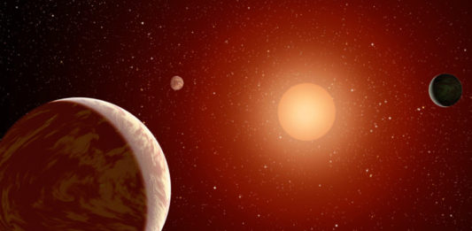 Kamenné exoplanety u červeného trpaslíka. Credit: NASA