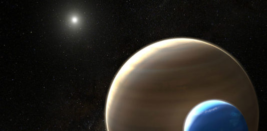 Kepler-1625 I v představách malíře. NASA/ESA/L. Hustak